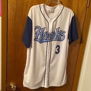 White and Blue Baseball Jersey